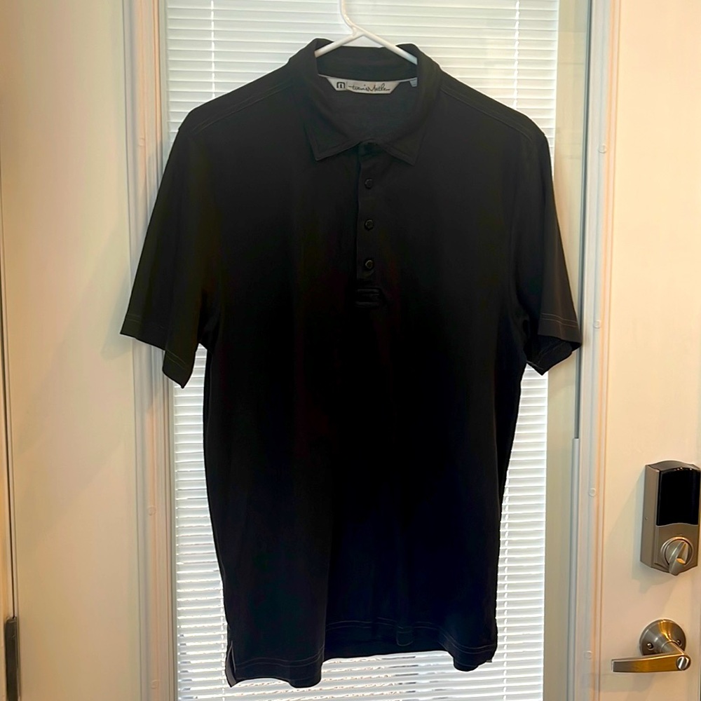 Travis Mathew black golf shirt
